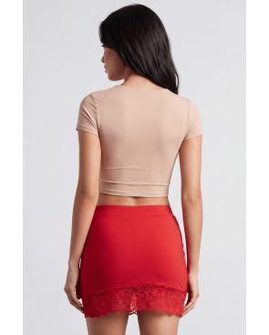 Jupe courte rouge Marina