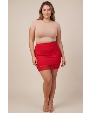 Jupe courte rouge Marina