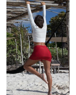 Jupe courte rouge Marina