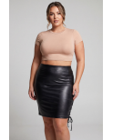 Jupe longue simili cuir noir Paloma Jupe longue simili cuir noir Paloma