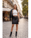 Jupe longue simili cuir noir Paloma Jupe longue simili cuir noir Paloma