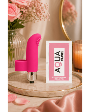 Doigt Chinois Vibrant Picots Rose  1 dosette de lubrifiant — Pocket Pleasure