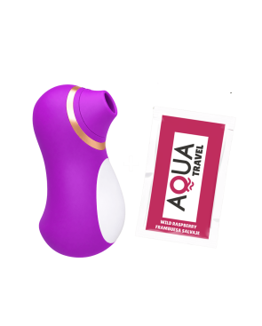 Stimulateur Clitoridien Pingouin à Langue Fuchsia  1 dosette de lubrifiant — Pocket Pleasure