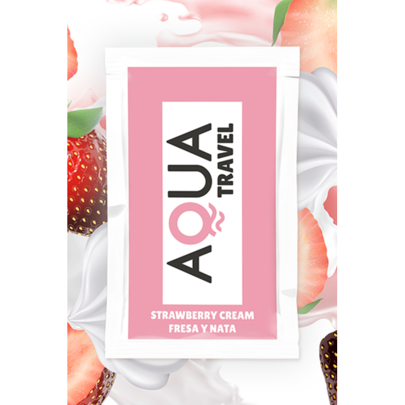 Dosette lubrifiant à base d'eau saveur fraise à la crème 6 ML 