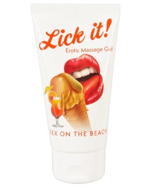 Lubrifiant et gel de massage végétalien comestible sex on the beach goût fruité  50ml 