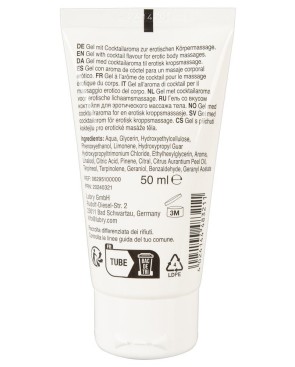 Lubrifiant et gel de massage végétalien comestible sex on the beach goût fruité  50ml 