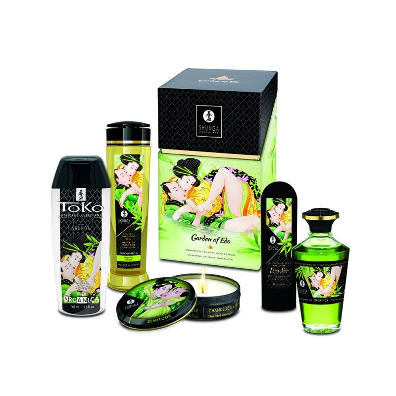 Coffret Jardin d'Edo Bio 5 produits Shunga Coffret Jardin d'Edo Bio 5 produits Shunga