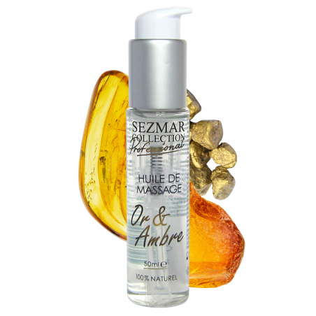 Huile de massage professionnelle Or  Ambre 100% naturelle 50 ml 