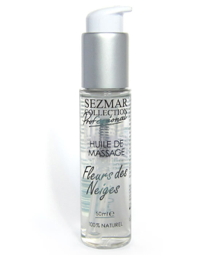Huile de massage professionnelle Fleurs des Neiges 100% naturelle 50 ml 