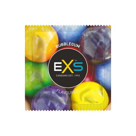 Préservatifs x2 lubrifiés en latex goût bubble gum 54mm 