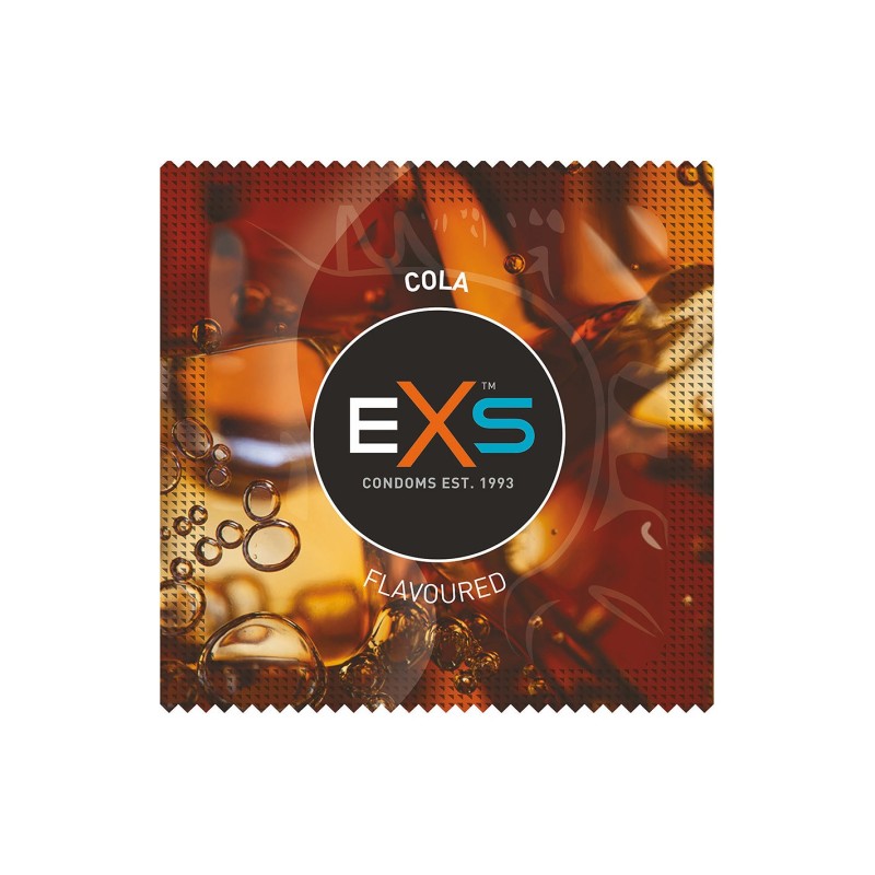 Préservatifs x2 lubrifiés en latex goût cola 54mm Préservatifs x2 lubrifiés en latex goût cola 54mm