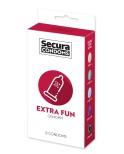 Préservatifs lubrifiés avec picots en latex x12 avec réservoir Extra Fun 53 mm Préservatifs lubrifiés avec picots en latex x12 avec réservoir Extra Fun 53 mm
