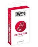 Préservatifs lubrifiés avec picots en latex x12 avec réservoir Extra Fun 53 mm Préservatifs lubrifiés avec picots en latex x12 avec réservoir Extra Fun 53 mm