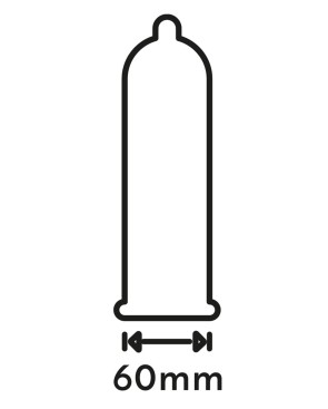 Préservatifs lubrifiés en latex x12 avec réservoir Extra Large 60 mm 