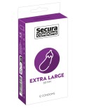 Préservatifs lubrifiés en latex x12 avec réservoir Extra Large 60 mm Préservatifs lubrifiés en latex x12 avec réservoir Extra Large 60 mm