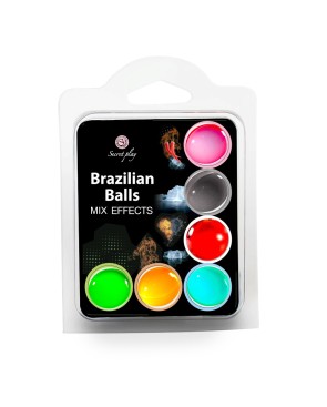 Boules de massage brésiliennes différents effets x6