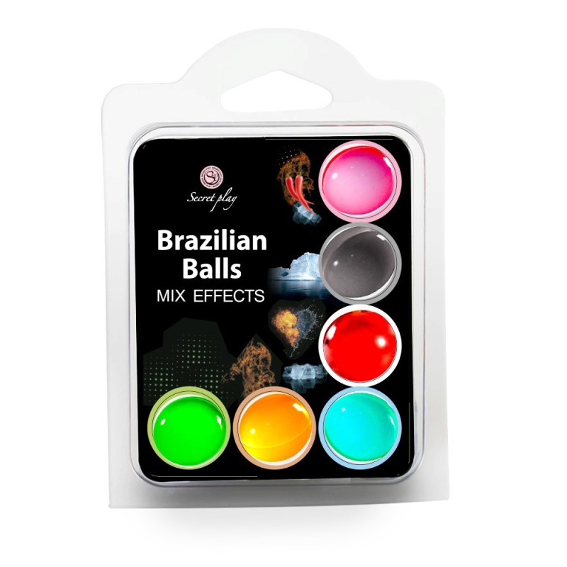 Boules de massage brésiliennes différents effets x6 Boules de massage brésiliennes différents effets x6