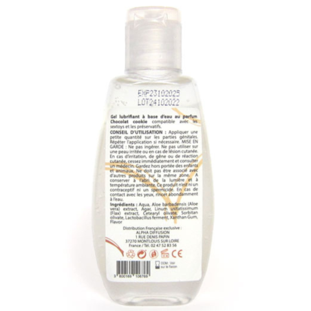 Lubrifiant à base d'eau 100% naturel Chocolat Cookie 90 ml 