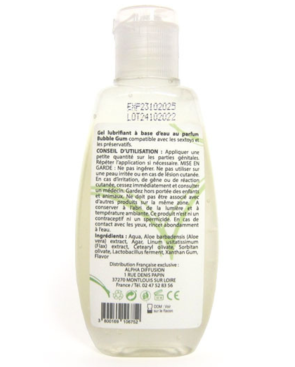 Lubrifiant à base d'eau 100% naturel Bubble Gum 90 ml 
