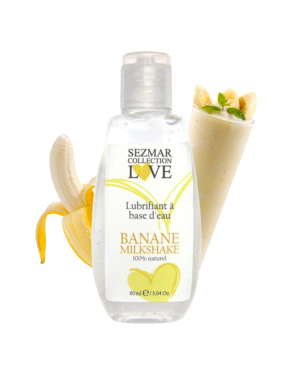 Lubrifiant à base d'eau 100% naturel Banane Milkshake 90 ml 