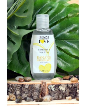 Lubrifiant à base d'eau 100% naturel Banane Milkshake 90 ml 