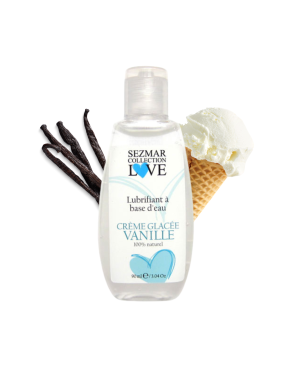 Lubrifiant à base d'eau 100% naturel Crème glacée vanille 90 ml 