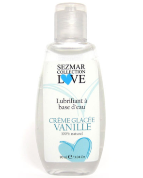 Lubrifiant à base d'eau 100% naturel Crème glacée vanille 90 ml 