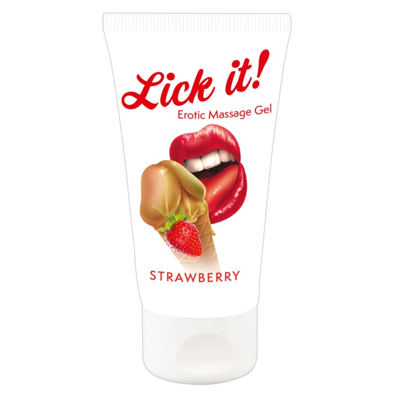 Lubrifiant et gel de massage végétalien comestible goût fraise 50ml Lubrifiant et gel de massage végétalien comestible goût fraise 50ml