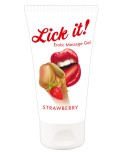 Lubrifiant et gel de massage végétalien comestible goût fraise 50ml Lubrifiant et gel de massage végétalien comestible goût fraise 50ml