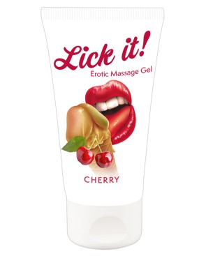Lubrifiant et gel de massage végétalien comestible goût cerise 50ml 