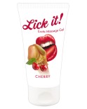 Lubrifiant et gel de massage végétalien comestible goût cerise 50ml Lubrifiant et gel de massage végétalien comestible goût cerise 50ml