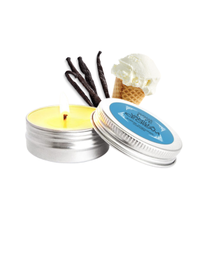 Mini Bougie de massage glace vanille 30ml 100% naturelle