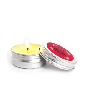 Mini Bougie de massage mousse de fraise 30ml 100% naturelle 