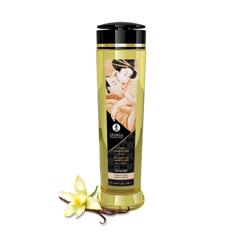 Huile de massage Desire vanille fétiche 240ml Huile de massage Desire vanille fétiche 240ml