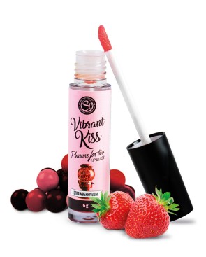 Gloss sexe oral vibrant chewing gum à la fraise 100% comestible