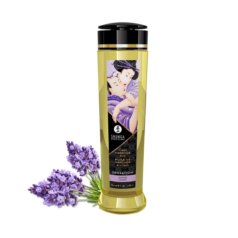 Huile de massage Sensation lavande aphrodisiaque 240ml Huile de massage Sensation lavande aphrodisiaque 240ml
