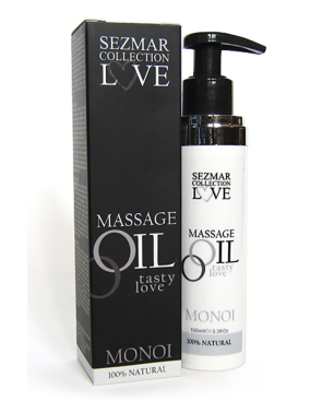 Huile de massage comestible 100% naturelle monoï 100ml 
