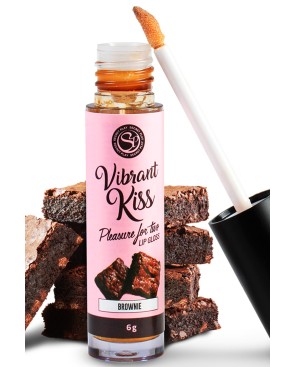 Gloss sexe oral vibrant au brownie 100% comestible