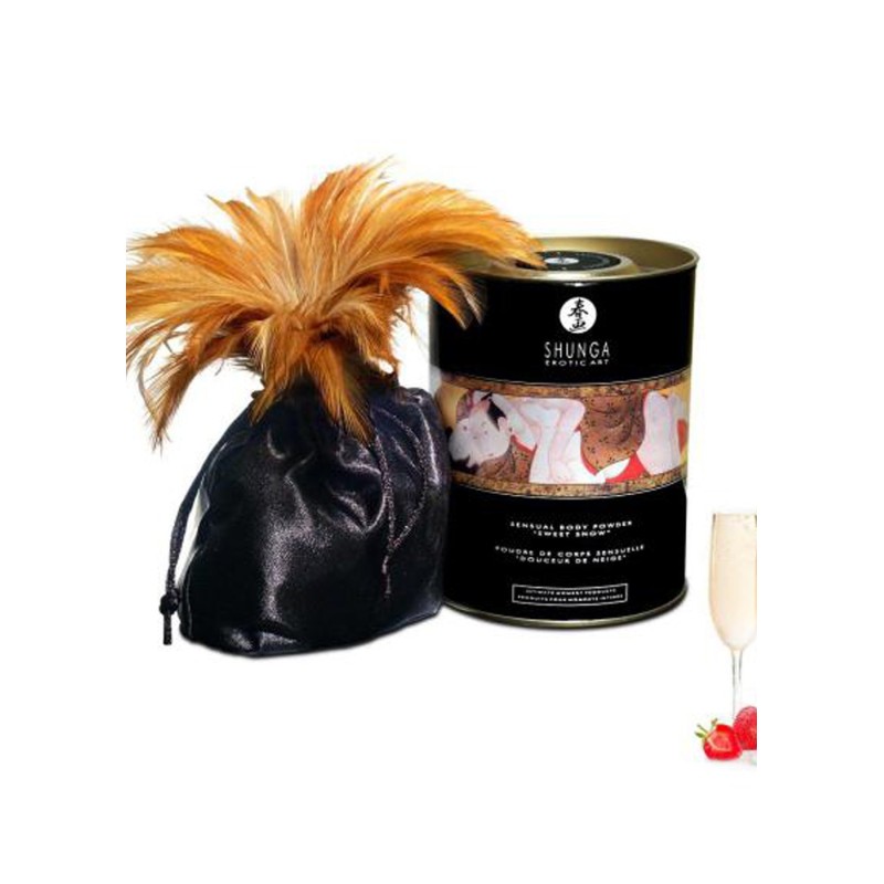 Poudre de massage corporelle comestible vin pétillant fraise 228grs Poudre de massage corporelle comestible vin pétillant fraise 228grs