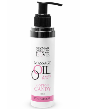 Huile de massage comestible Barbe à papa 100ml 100% naturelle  