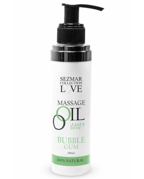 Huile de massage comestible bubble gum 100ml 100% naturelle 