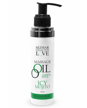 Huile de massage comestible mojito menthe 100ml 100% naturelle 