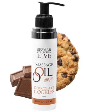 Huile de massage comestible cookie chocolat 100ml 100% naturelle 