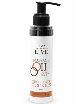 Huile de massage comestible cookie chocolat 100ml 100% naturelle 