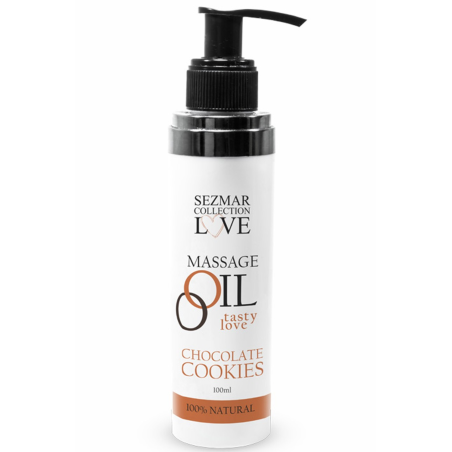 Huile de massage comestible cookie chocolat 100ml 100% naturelle 