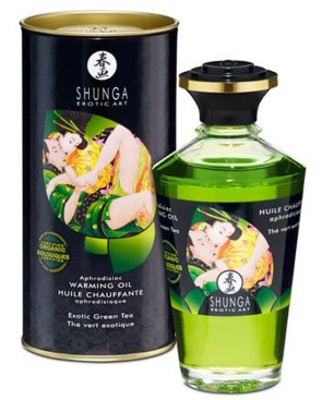 Huile chauffante bio thé vert comestible 100ml 