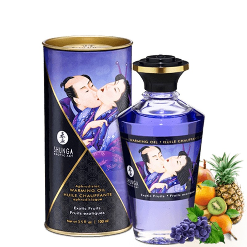 Huile chauffante fruits exotiques comestible 100ml Huile chauffante fruits exotiques comestible 100ml