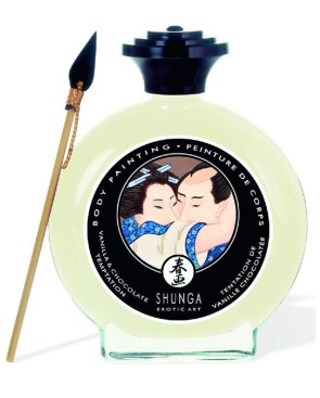 Peinture de corps comestible vanille chocolat blanc 100ml