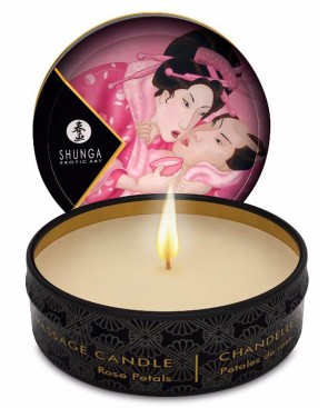 Mini bougie de massage à la rose 30ml 