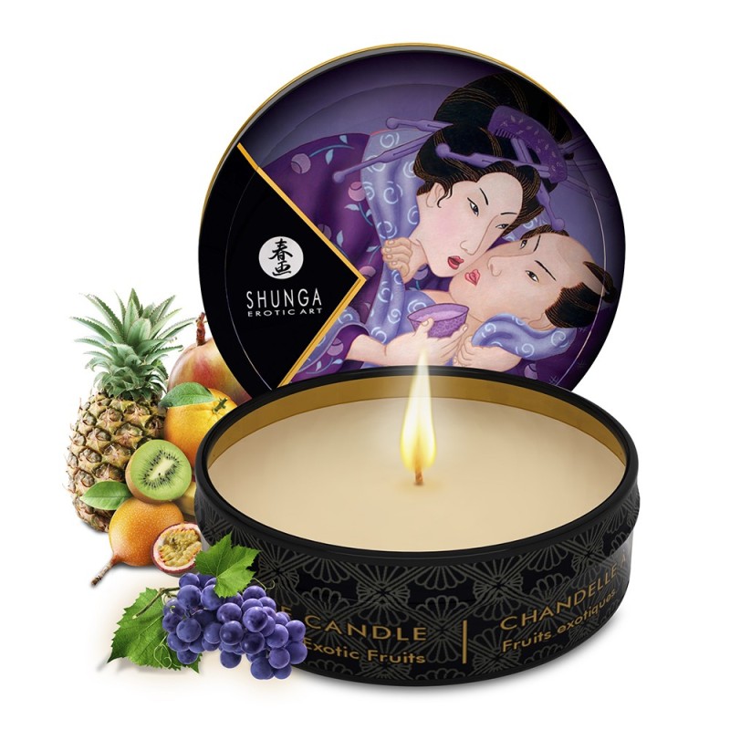 Mini bougie de massage fruits exotiques 30ml 